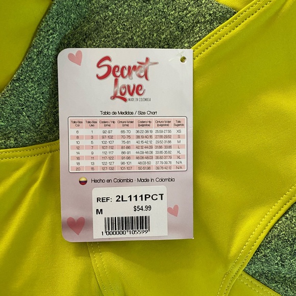 Secret Love Lime Colorblock Leggings. Size S/M. Women’s New - Picture 4 of 7